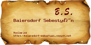 Baiersdorf Sebestyén névjegykártya
